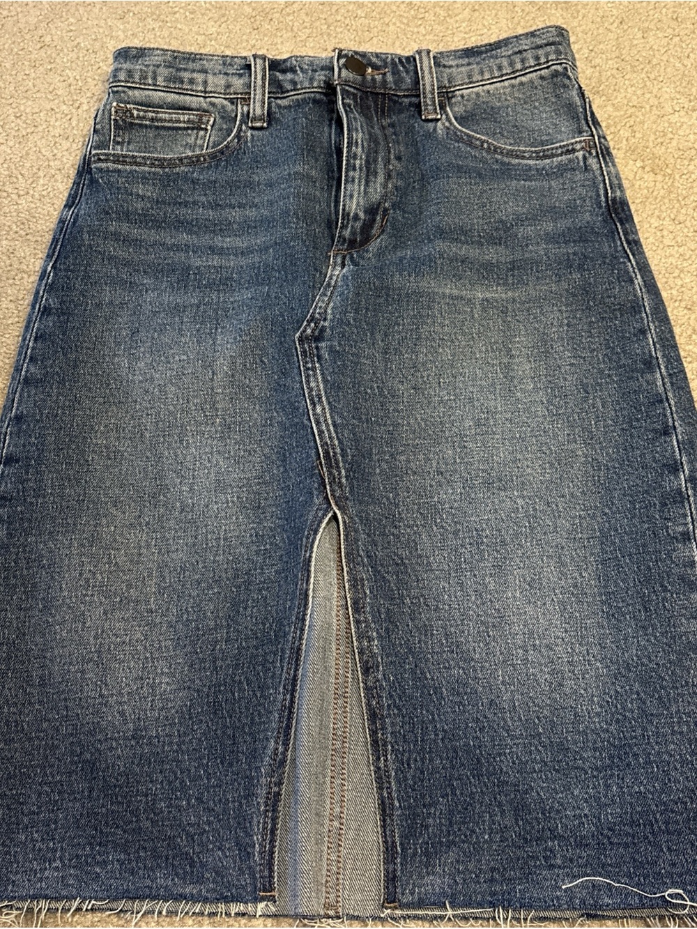 Joe’s Jeans Denim Midi Skirt with Front Slit